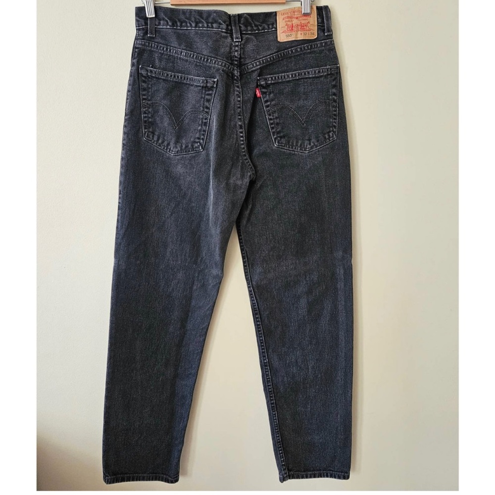 Vintage Levi's Black 550 Relaxed Fit Jeans, Size 32 x 34